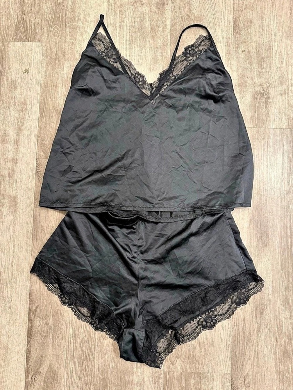 Lovehoney Jewel Satin Black Cami Set